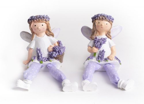 POLIRESIN LAVENDER GIRL WITH DANGLING STRING FEET