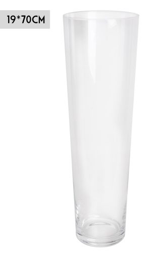 GLASS VASE V SHAPED CLEAR CCC