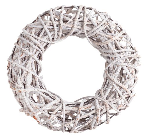 472428 WREATH WITH WIRE  GREY