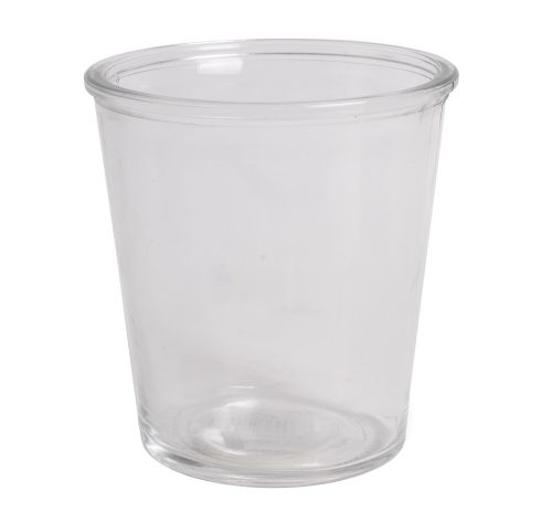 GLASS PLANT POT V SHAPED CLEAR