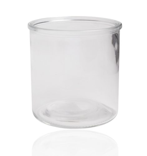 475878 GLASS PLANT POT ROUND  CLEAR