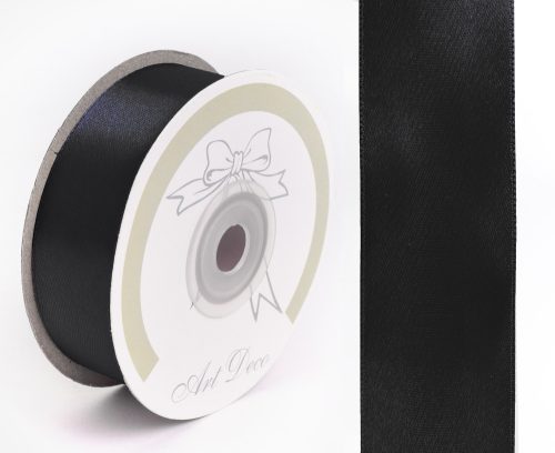 SATIN RIBBON, BLACK