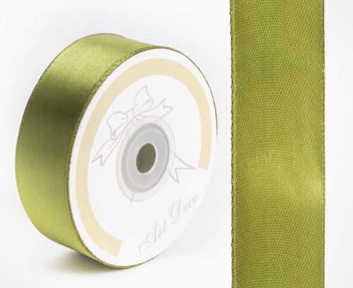 SATIN RIBBON, MOSS GREEN