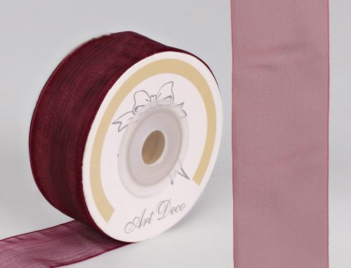 ORGANZA RIBBON, CLARET