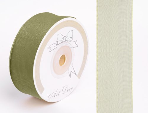 ORGANZA RIBBON, MOSS GREEN