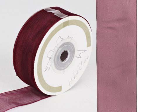 ORGANZA RIBBON CLARET