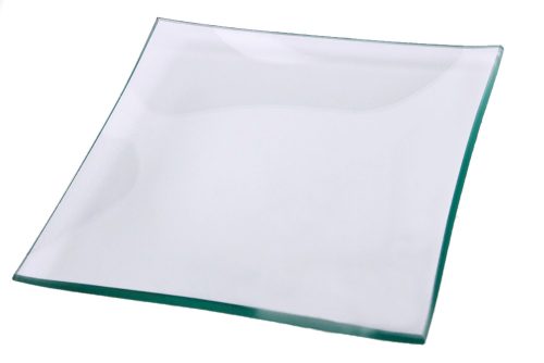 GLASS PLATE, SQUARE SHAPED, CLEAR