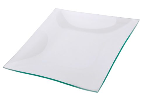 GLASS PLATE, SQUARE SHAPED, CLEAR