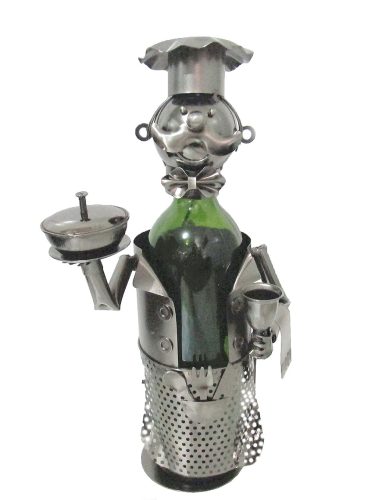 METAL WINE BOTTLE HOLDER, CHEF