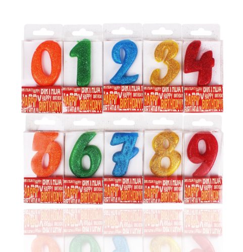 497149 BIRTHDAY CANDLES  NUMBERS GLITTER