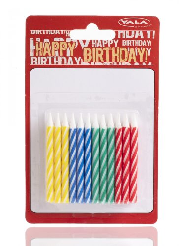 497158 BIRTHDAY CANDLES SET OF 24 COLORFUL(WITHOUT HOLDERS)