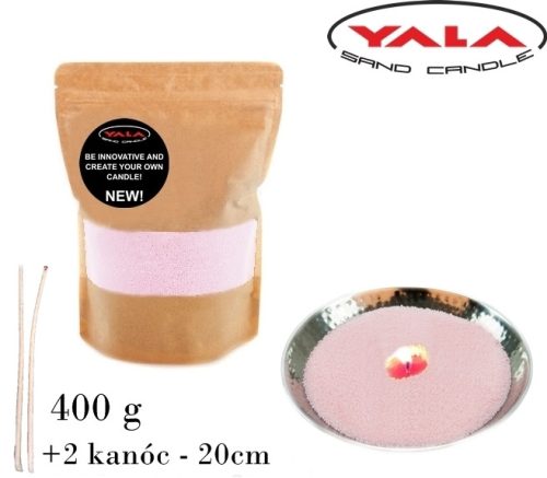 497476 SAND CANDLE WITH 2 WICKS  ROSEKS