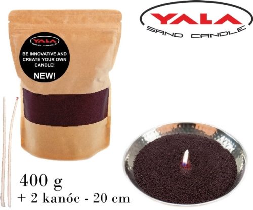 497478 SAND CANDLE WITH 2 WICKS   BROWN