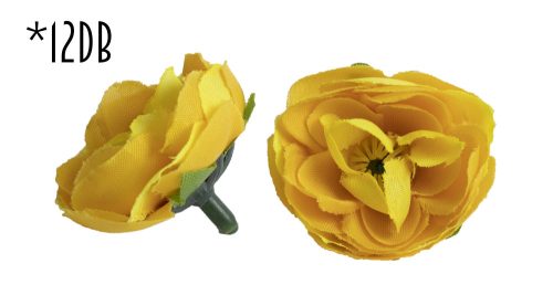 501292 ARTIFICIAL FLOWER BUTTERCUP HEAD IN BAG, SET OF 12, YELLOW