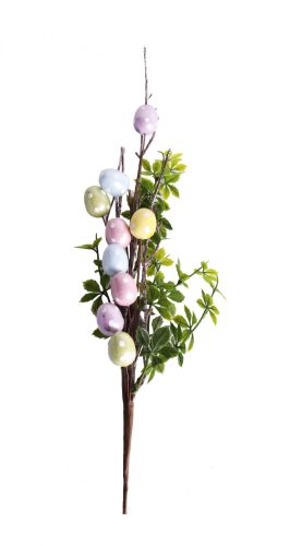 566653 ARTIFICIAL FLOWER EASTER EGGS PICK, COLOURED