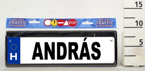 634098 LICENSE PLATE ANDRÁS