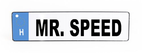 634505 LICENSE PLATE, MR.SPEED SIGN