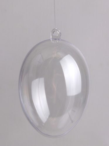 671282 PLASTIC BALL  EGG SHAPE CLEAR