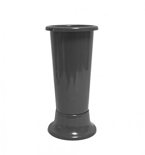 PLASTIC FOOTING VASE GREY