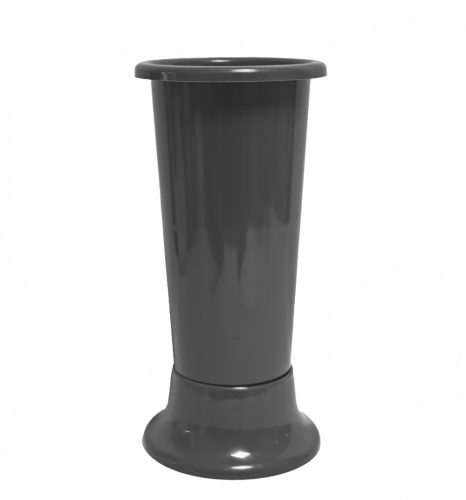 671913 PLASTIC FOOTING VASE GREY