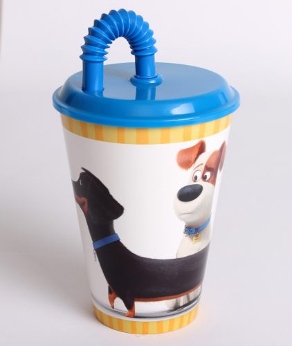 672138 LICENSE PLASTIC THE SECRET LIFE OF PETS SPORT TUMBLER WITH STRAW