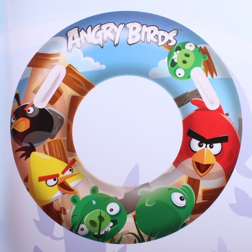 736132 LICENSE INFLATABLE ANGRY BIRDS SWIM RING WITH HEAVY DUTY HANDLES