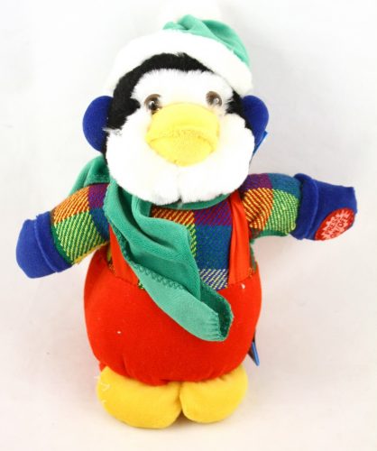 839006 PLUSH DANCING PEGUIN WITH MUSIC, COLOURED