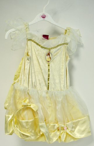 863567 DISNEY BELLE COSTUME WITH HAIR BAND, GOLD
