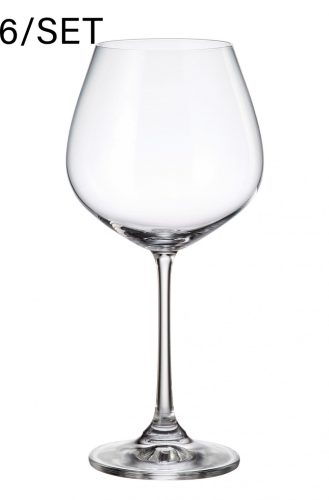 960095 CRYSTAL BURGUNDY GLASS SET, SET OF 6,COLUMBIA
