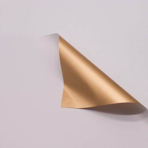 PLASTIC WRAPPING SHEET, SET OF 20, 2 SIDED GOLD/WHITE