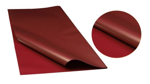 K063376 PLASTIC WRAPPING SHEET, SET OF 20, 2 SIDED, NACRE CLARET