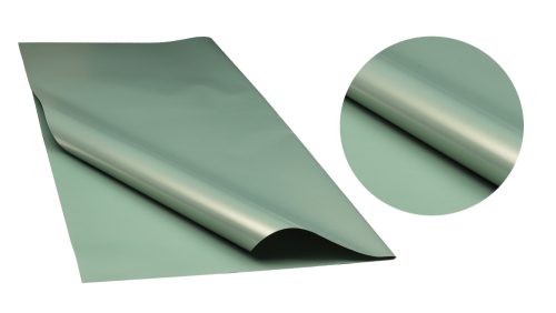 K063377 PLASTIC WRAPPING SHEET, SET OF 20, 2 SIDED, NACRE LIGHT GREEN