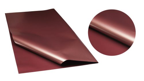 PLASTIC WRAPPING SHEET, SET OF 20, 2 SIDED, NACRE BURGUNDY