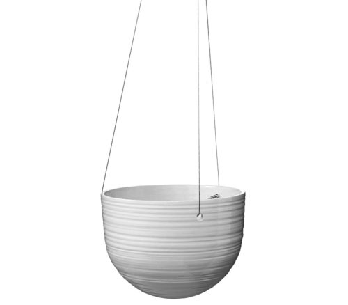 CERAMIC HANGING PLANT POT, BERGAMO, GRAY