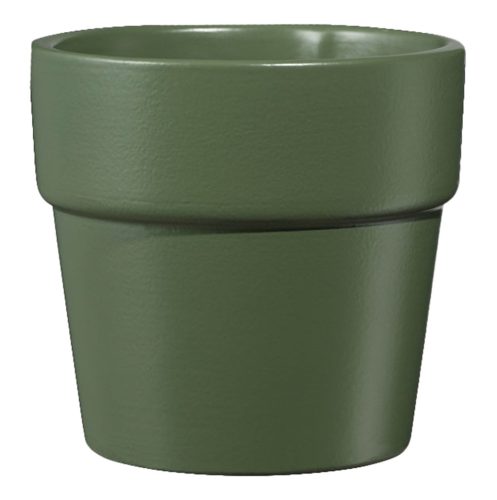 CERAMIC PLANT POT, LIMA, MATTE MOSS GREEN