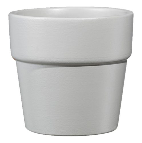 CERAMIC PLANT POT, LIMA, MATTE GRAY