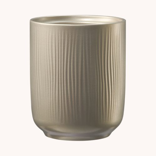 CERAMIC PLANT POT,
FALUN METALLIC BEIGE