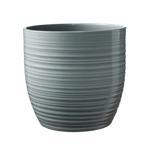 K192333 CERAMIC PLANT POT, BERGAMO, MINT GREEN