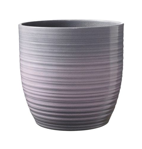 CERAMIC PLANT POT, BERGAMO, LAVENDER