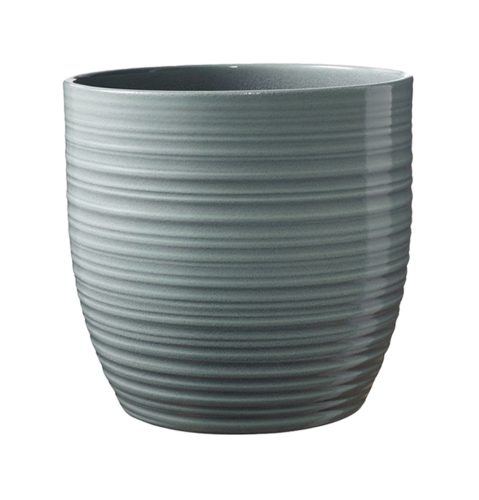 CERAMIC PLANT POT, BERGAMO, MINT GREEN