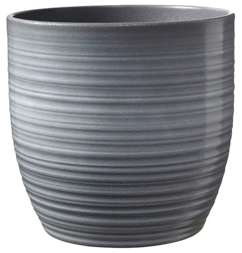 K192380 CERAMIC PLANT POT, BERGAMO, GRAY