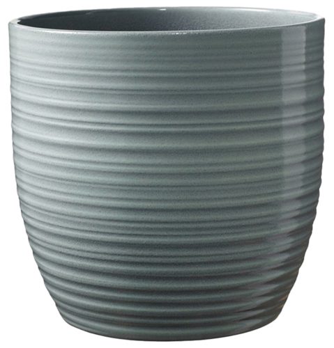 K192383 CERAMIC PLANT POT, BERGAMO, MINT GREEN