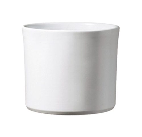 K192411 CERAMIC PLANT POT, MIAMI, MATTE WHITE