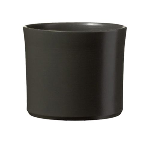 K192420 CERAMIC PLANT POT, MIAMI, MATTE ANTHRACITE