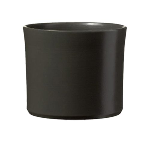 CERAMIC PLANT POT, MIAMI, MATTE ANTHRACITE