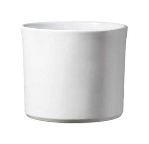CERAMIC PLANT POT, MIAMI, MATTE WHITE