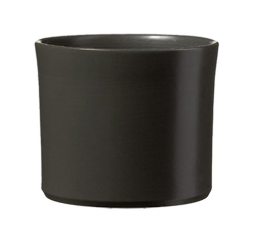 K192430 CERAMIC PLANT POT, MIAMI, MATTE ANTHRACITE