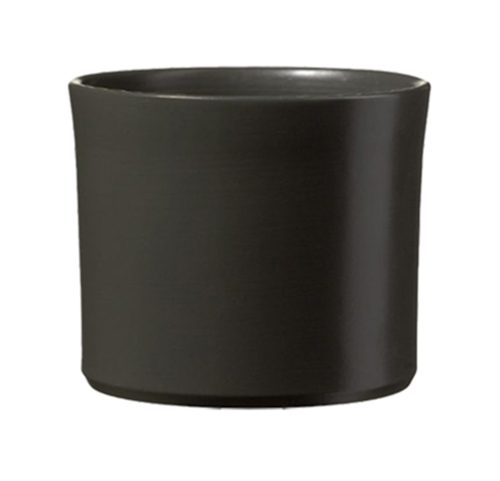 CERAMIC PLANT POT, MIAMI, MATTE ANTHRACITE