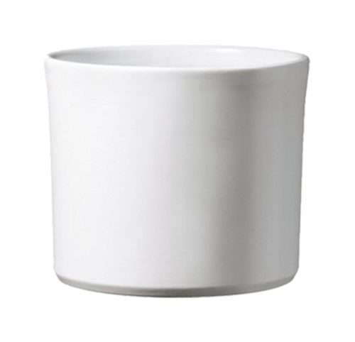 K192431 CERAMIC PLANT POT, MIAMI, MATTE WHITE