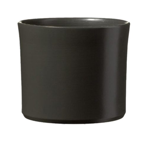 K192440 CERAMIC PLANT POT, MIAMI, MATTE ANTHRACITE